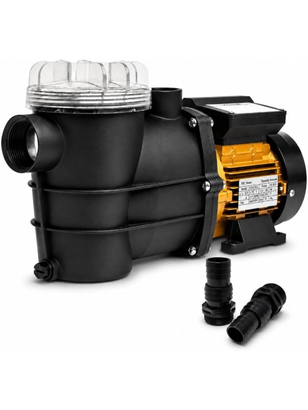 High Flow 3/4HP Pond Pump, 2400GPH, Self-Priming, Above Ground Pool Filter